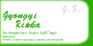gyongyi ripka business card